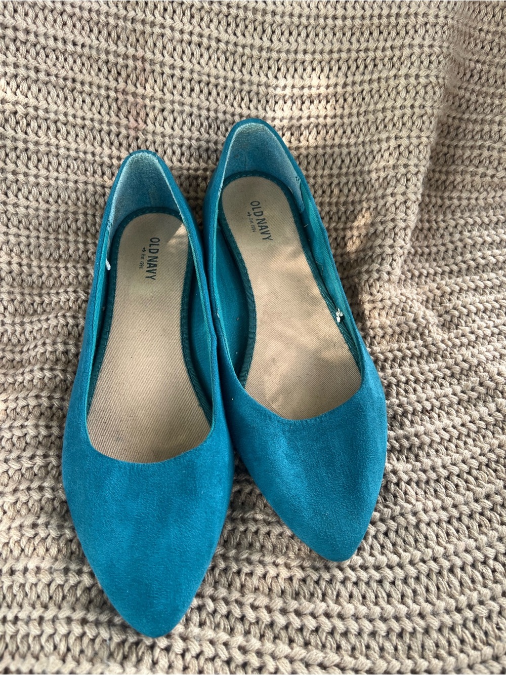 Old Navy Teal Pointed-Toe Flats
